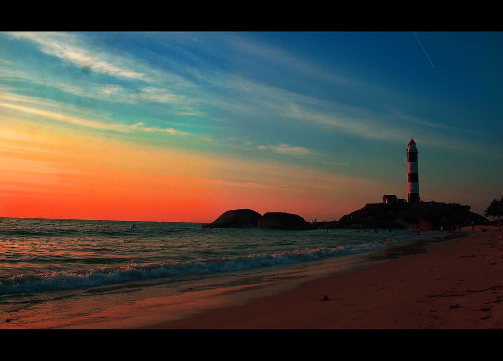 Mangalore beach and lighthouse