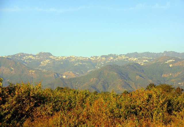 Looking out to Mussoorie from Dehradun 