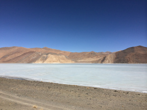 Frozen Pangong Tso lake