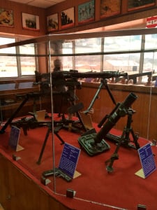 Arms and ammunitions on display