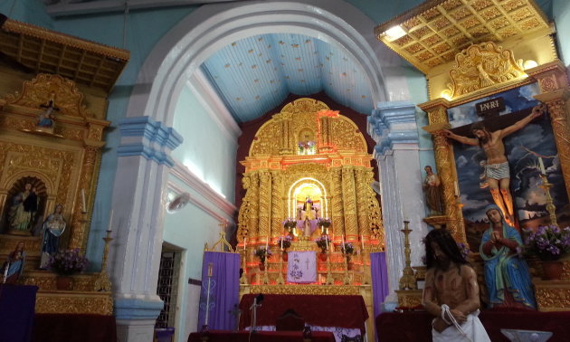The churches here are high-ceilinged and ornate