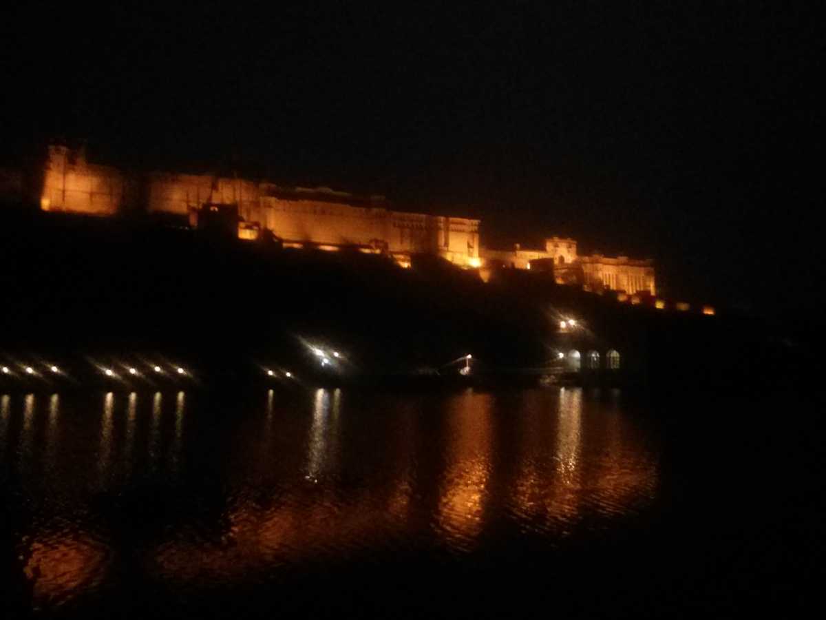 Jaipur, Rajasthan Amer Fort in the evening, Jaipur, road trips from Delhi