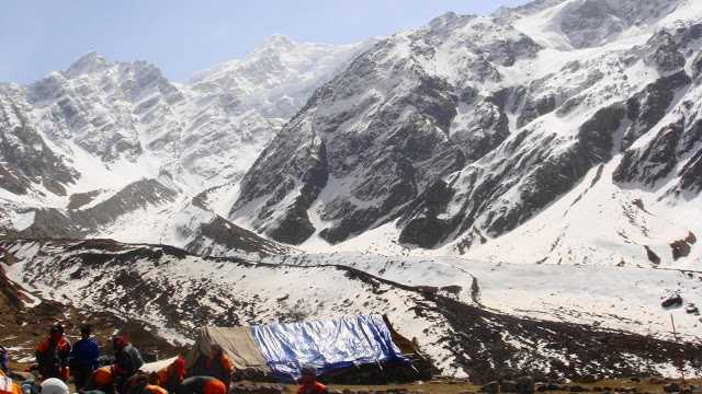 Base camp for Nehru Institute of Mountaineering