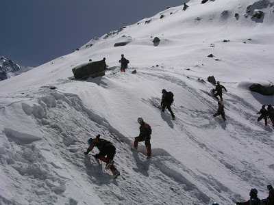 Ice climbing at Nehru Institute of Mountaineering