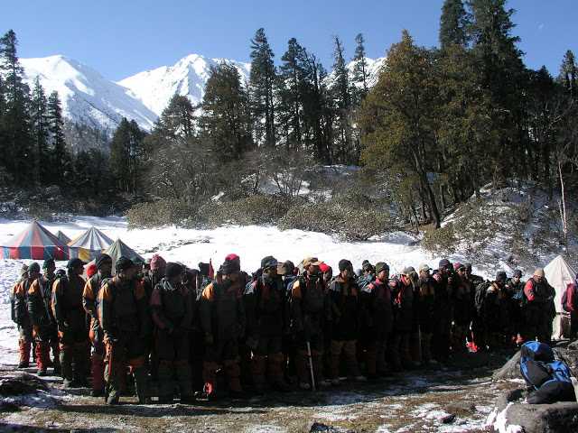 Morning Assembly at Nehru Institute of Mountaineering