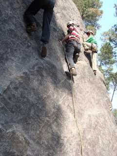 Roped Climing at Nehru Institute of Mountaineering