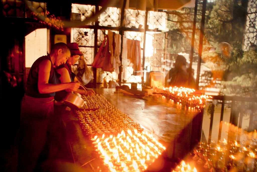 Monks, Buddhist places in india