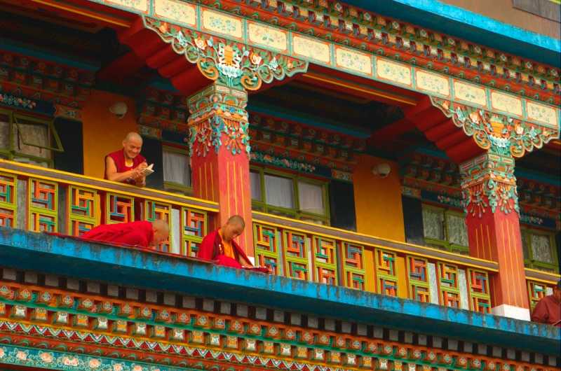 Young monks, Buddhist sites in India