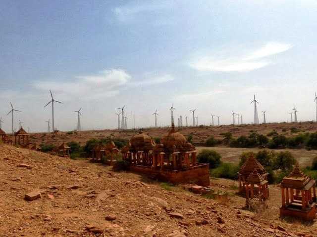 Wind farms outside Jaisalmer