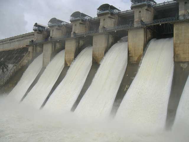 Gorur Dam in monsoon near Bangalore