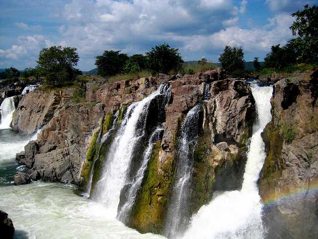 Hogenakkal Falls near Bangalore in monsoon