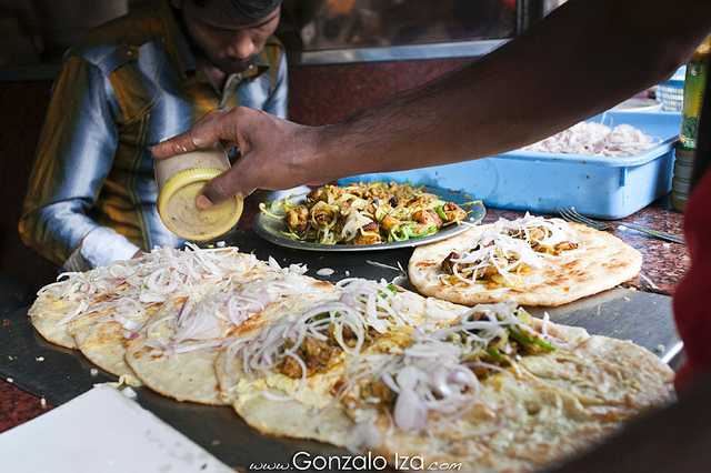 Kathi Rolls on Park Streek, Street food of Kolkata