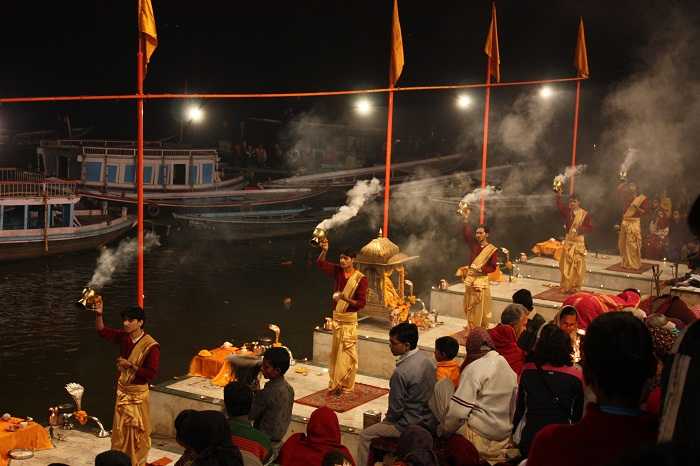 Aarti on ghats in Varanasi must visit