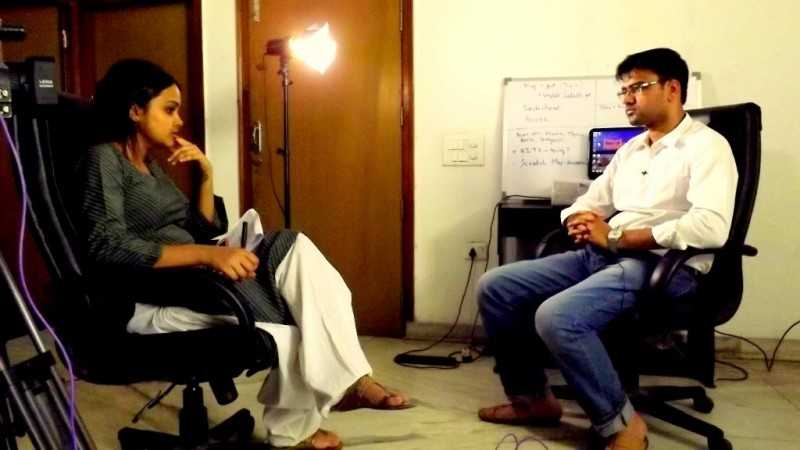 Kovid and Team from NDTV, Behind the scenes