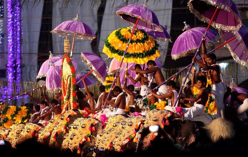 Thrissur Pooram in Kerala in April