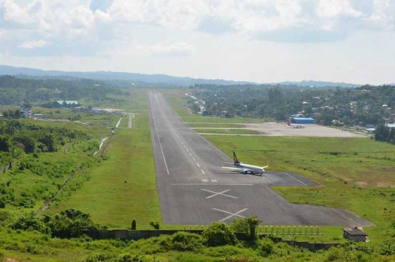 Port Blair Airport in India, amazing scenery