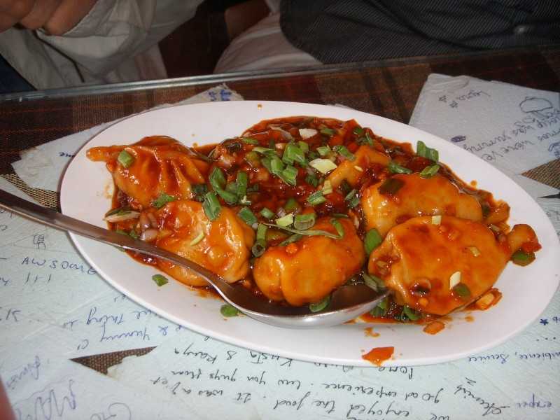 Devil's Chicken Momos at Kalsang Friend's Corner