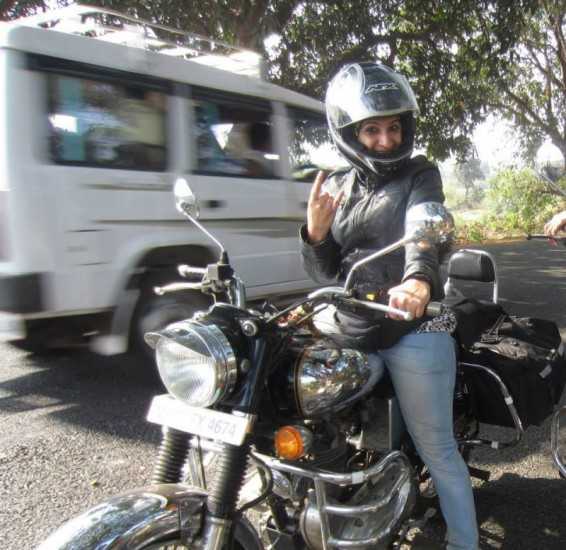 Samiksha with her bike