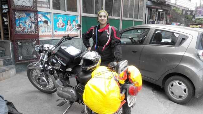 Samiksha with her bike