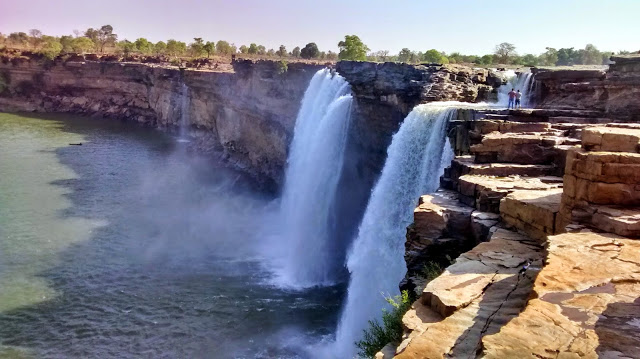 Chitrakoot Falls - this a view of it in the summer. I leave you to imagine what it might look like during the monsoons
