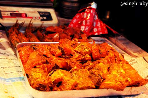 Marinated chicken, ready to be fried.