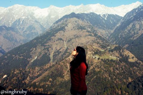 Ice caped mountains at the back.