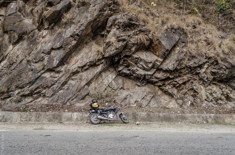 Hrishikesh Deoprayag enroute bike pose