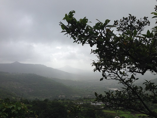 Monsoon clouds gather over Pavana Lake