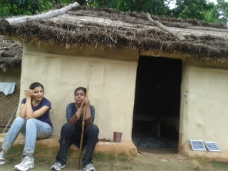 Finally, when we reached the hut, we just sat down, drank glasses of water one after the other, more like tumblers of water.