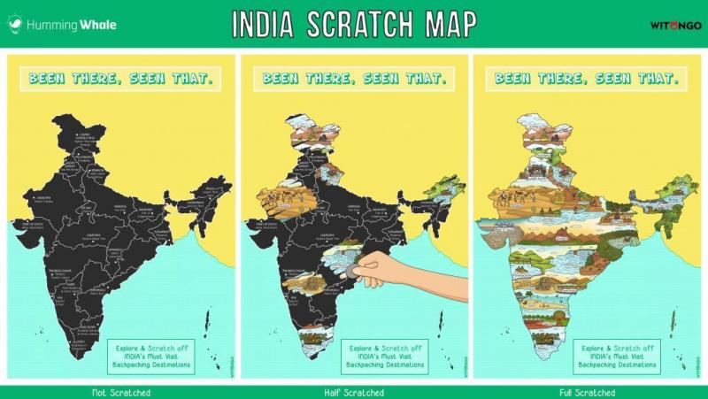 travel scratch map india