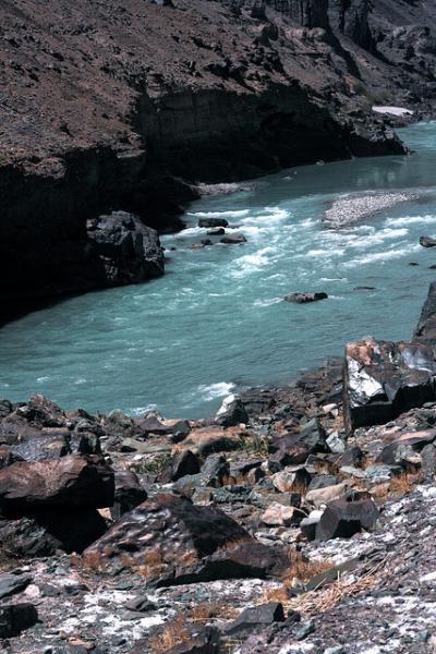 View of Indus river from above
