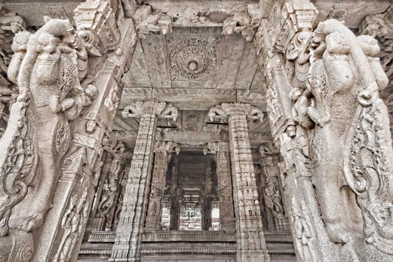 The detailed carvings