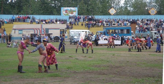 Wrestling contest, Hornbill Festival 2015