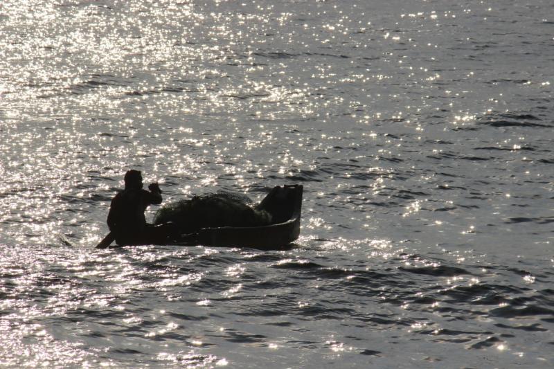 Fishing Boats on the Glittering Bay of Bengal