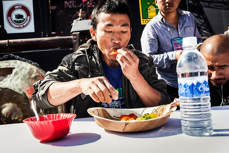 Chilli Eating Contest, Hornbill Festival 2015