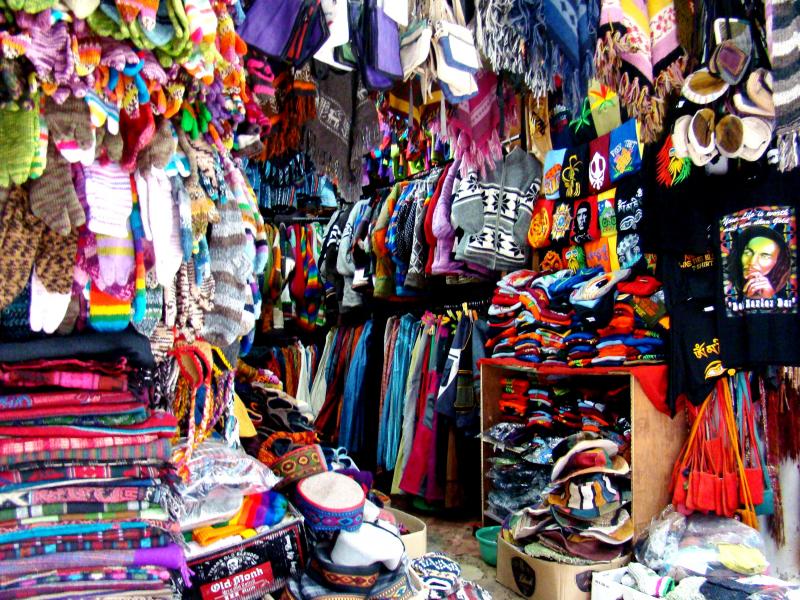 Kasol Market Clothes - Souvenirs From India