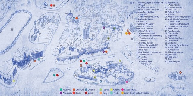 Map of the Kala Ghoda Art Festival 2016
