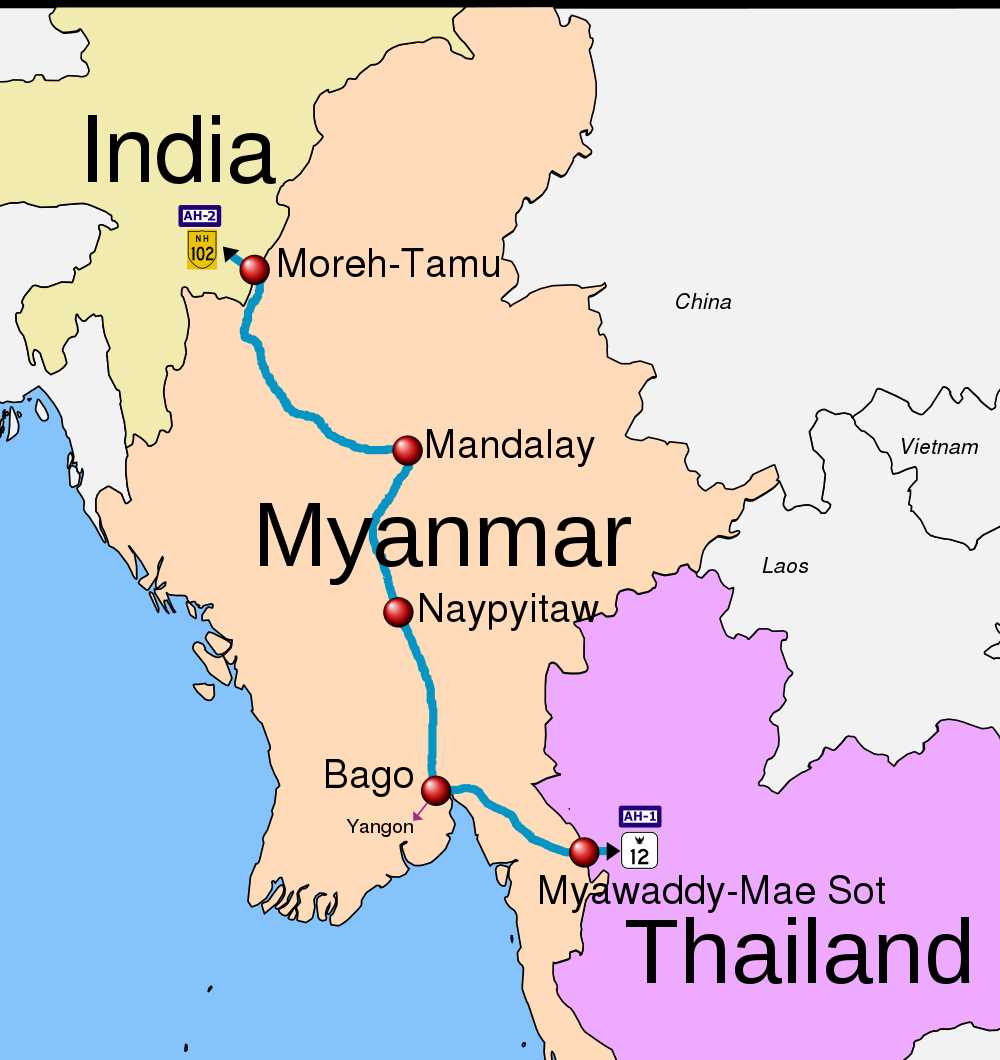 travel to thailand from india by road