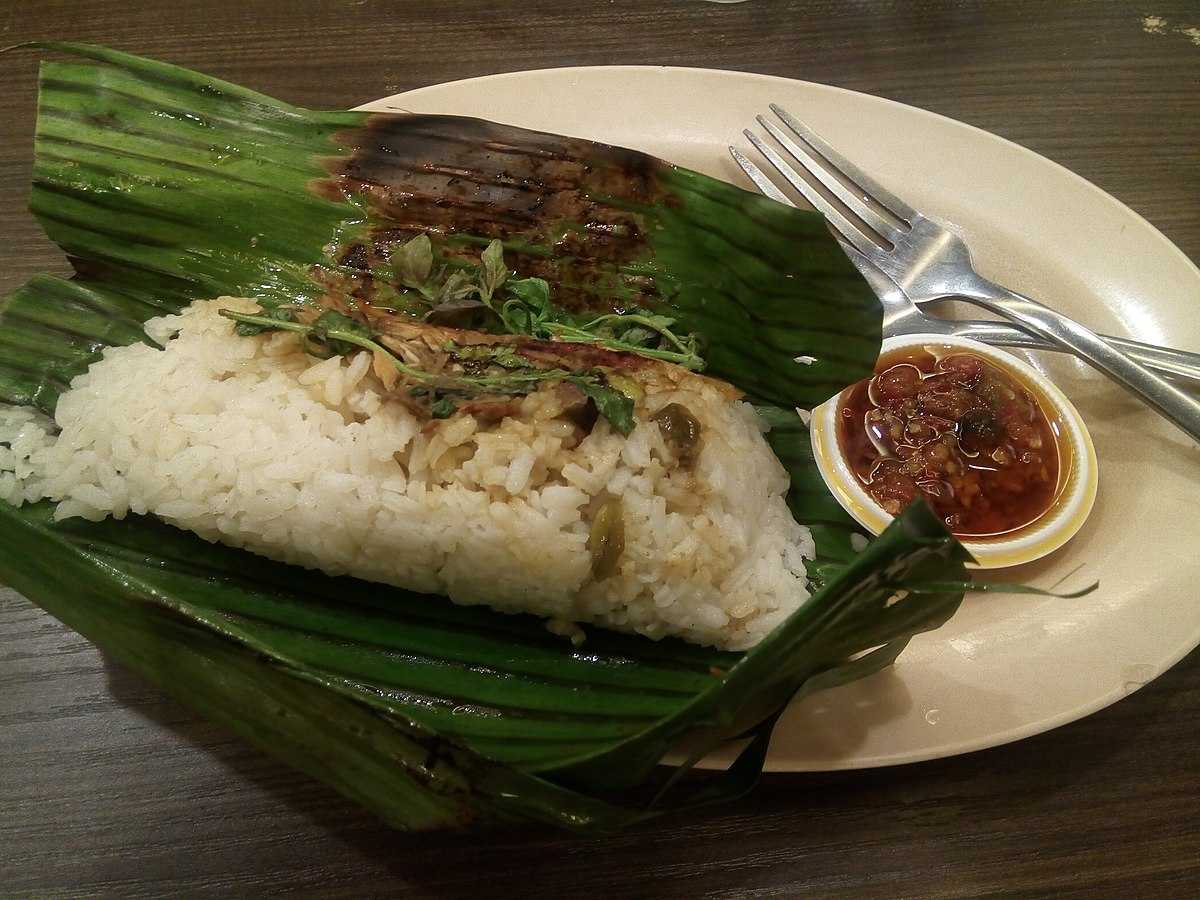 Nasi Bakar local dishes