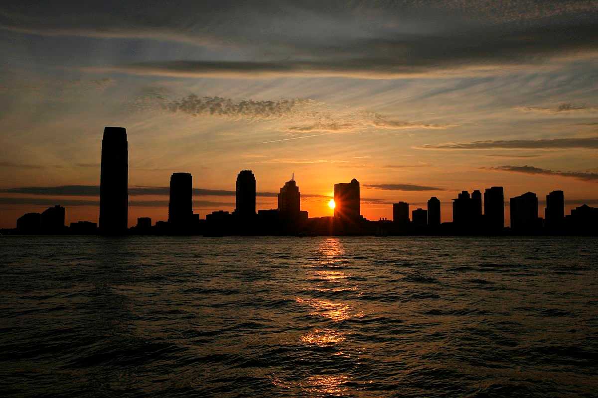 Sunset on water - NYC