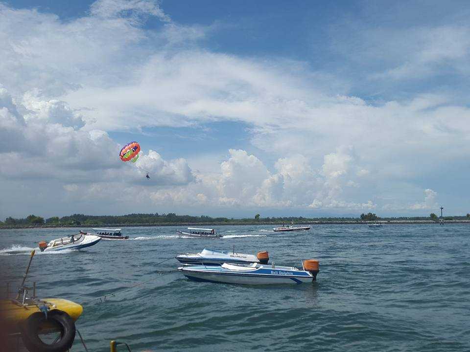 The stunning scenic view from speed boat at Tanjung Benoa beach!