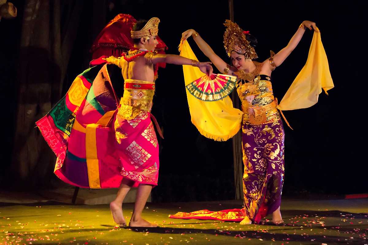 Dancers performing a cultural Balinese dance