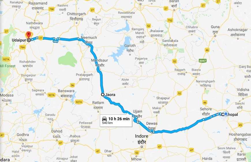 Bhopal To Ahmedabad Distance By Road A Road Trip From Bhopal To Udaipur - Holidify