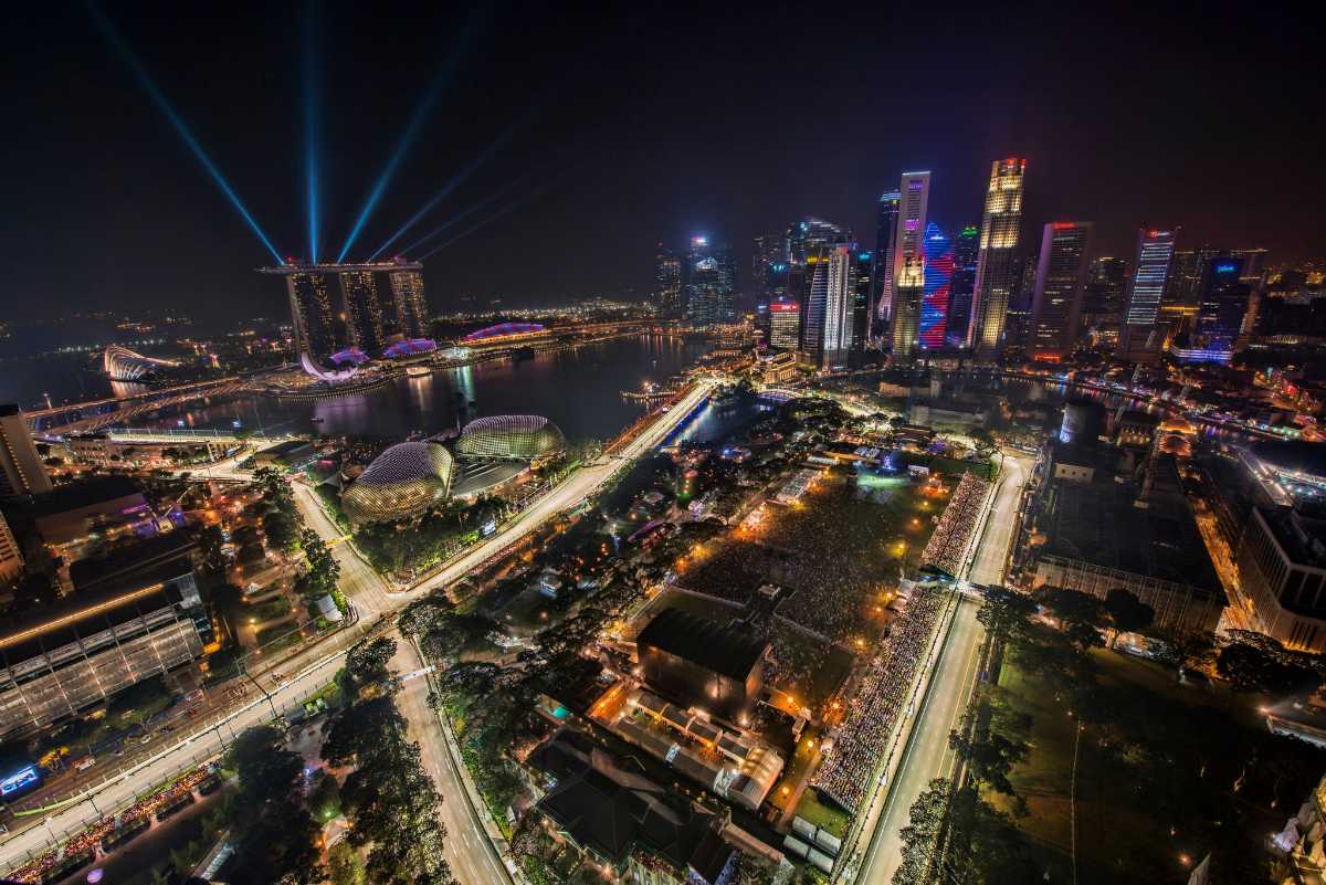 Grand Prix Singapore skyline view