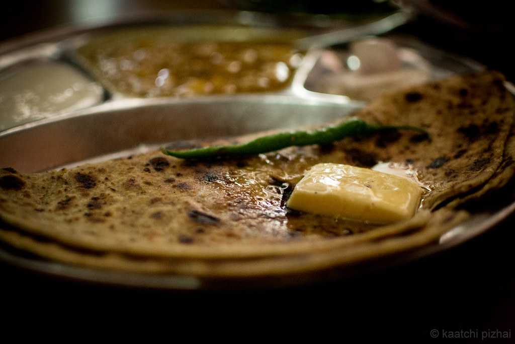 Paranthas with melting butter
