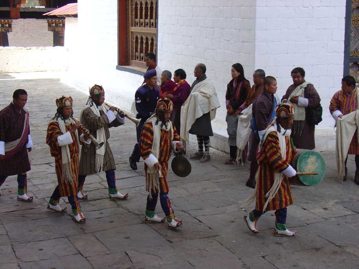 Musicians at the Punakha Festival