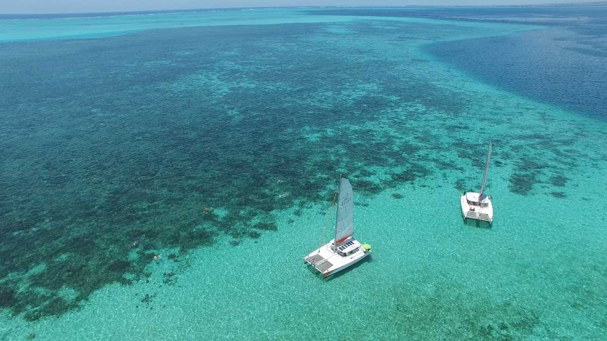 Catamaran Cruise in Mauritius, Ilot Gabriel Beach