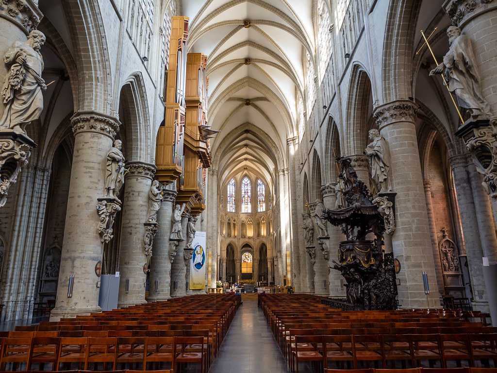 Interior of Cathedral of St. Michael and St. Gudula