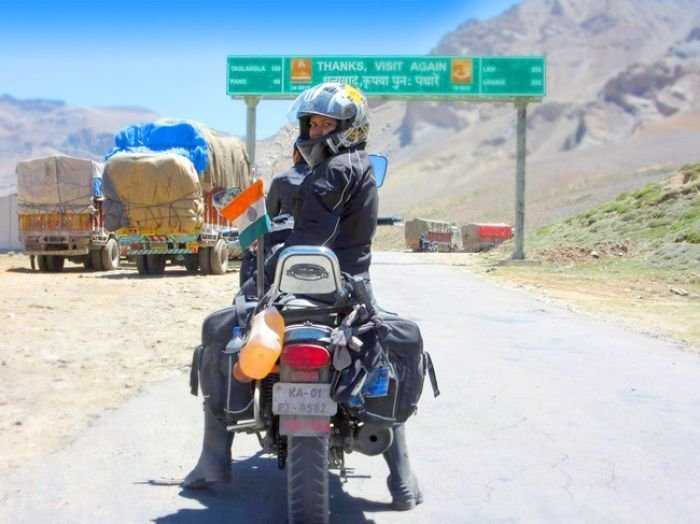 kanyakumari to ladakh bike trip record