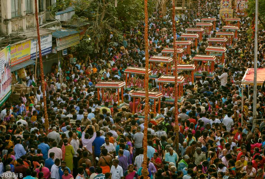 Deity taken out in procession